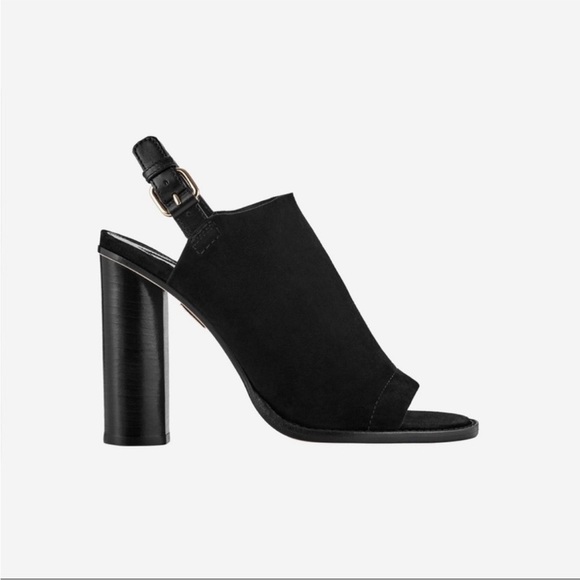 Tamara Mellon Element 100 Suede Sandals heels size 35 black open toe - Picture 1 of 7